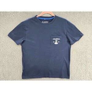 Chubbies Shirt Mens Medium Taco Bout A Weekend Blue Short Sleeve Chest Pocket